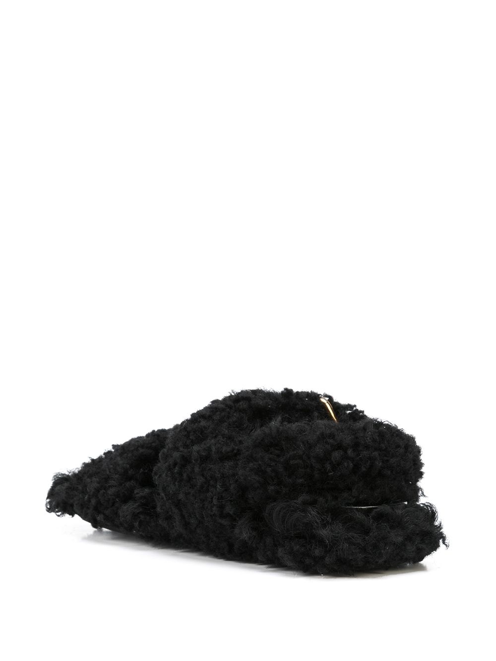 shearling-trimmed sandals - 3