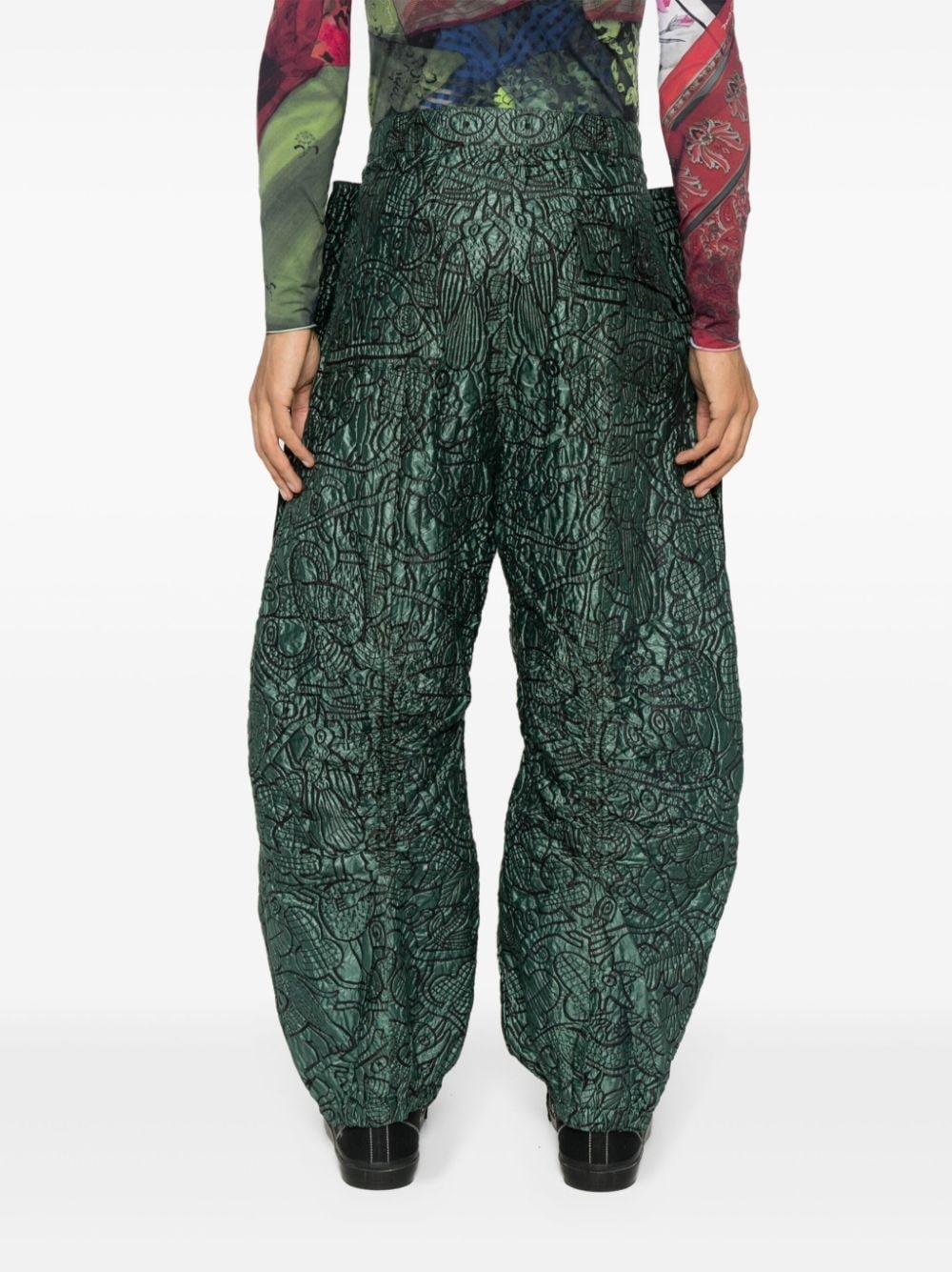 abstract-print trousers - 4