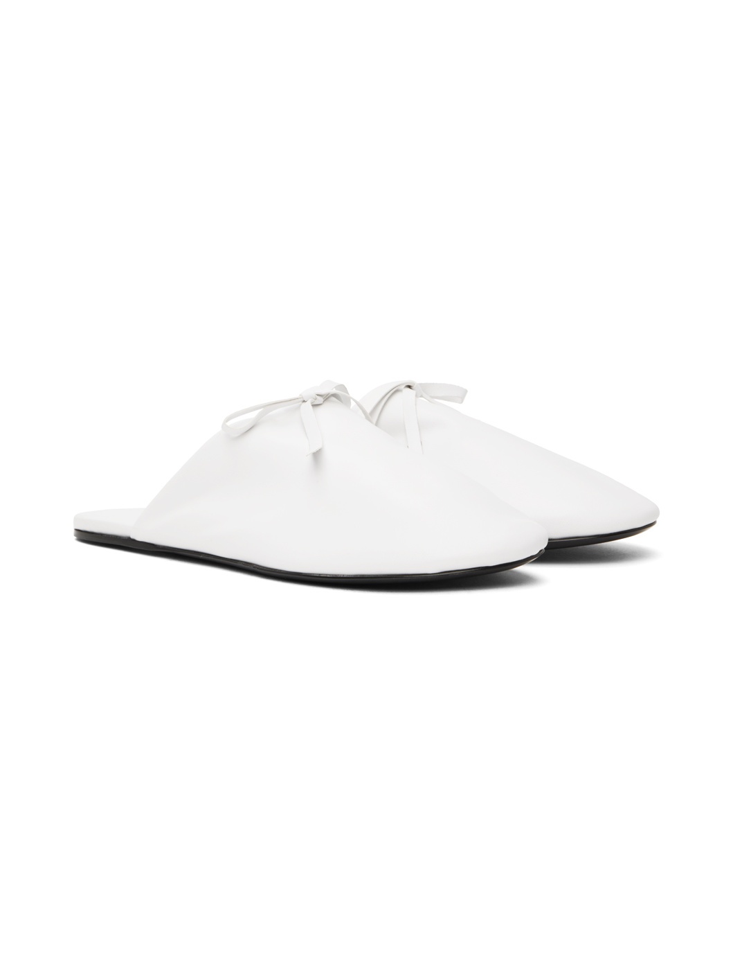 White Bow Slippers - 4