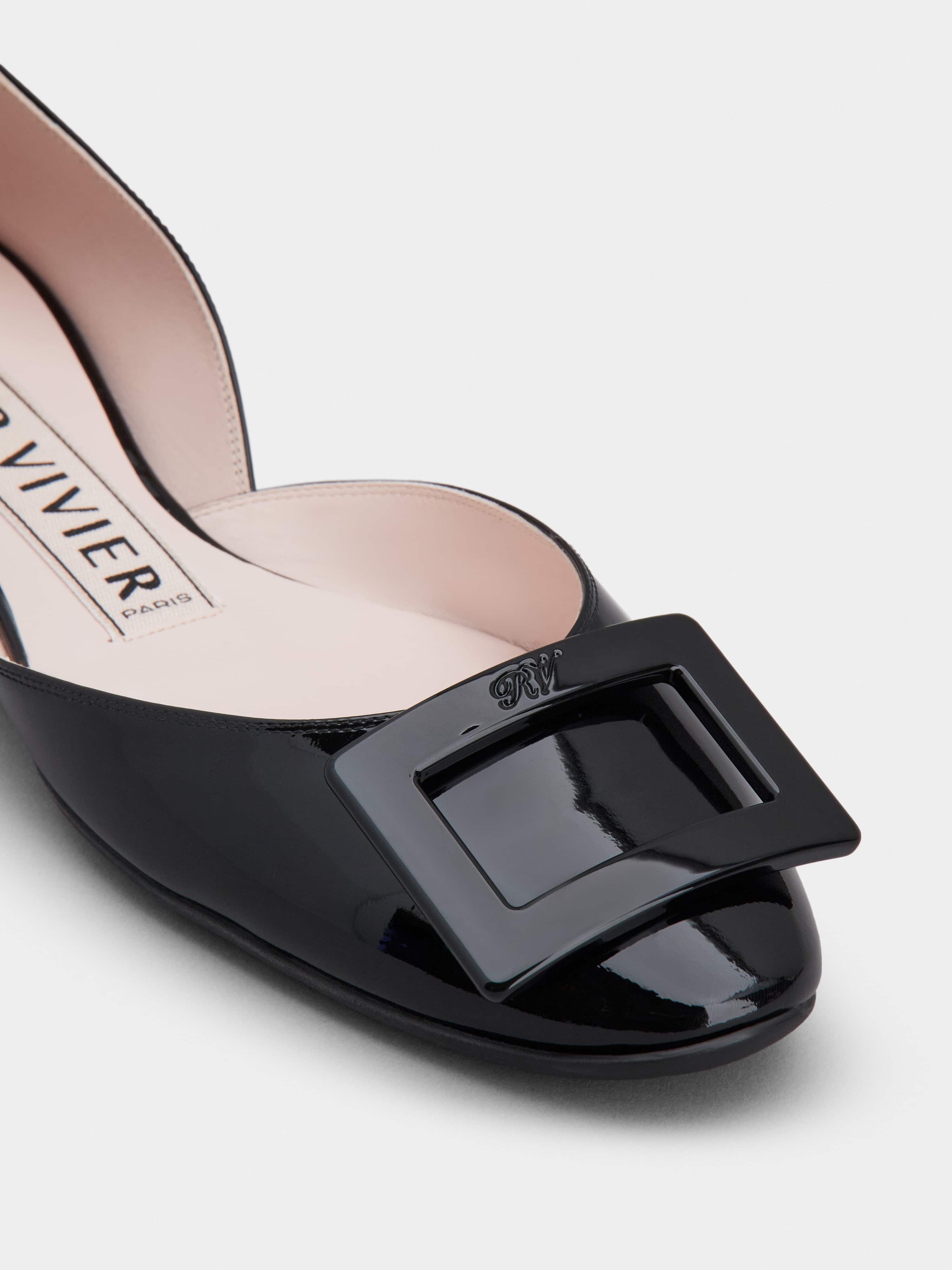 Dorsay Lacquered Buckle Ballerinas in Patent Leather - 3
