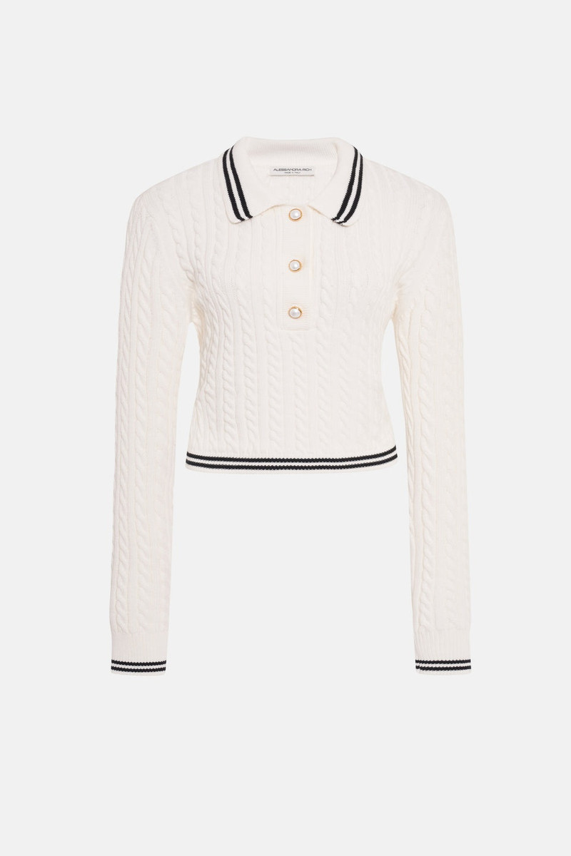 COTTON BLEND KNITTED POLO 1