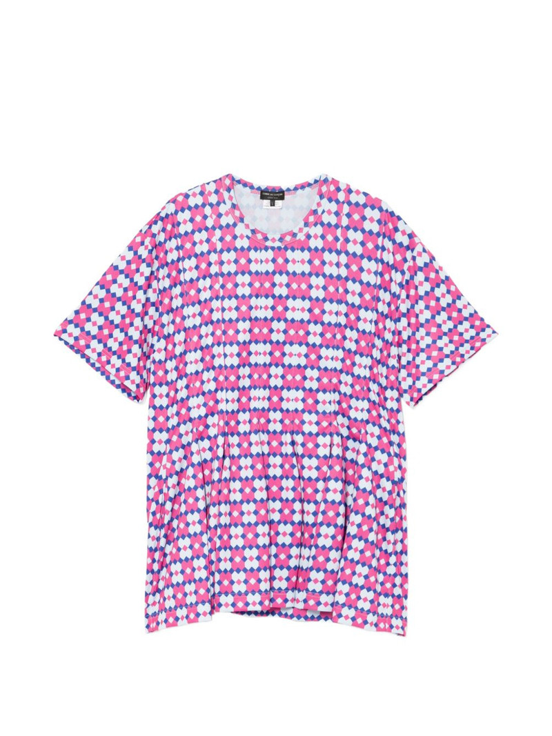geometric-print T-shirt 1