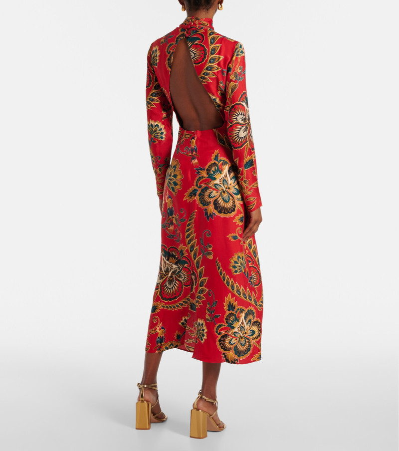 Draped floral midi dress 3