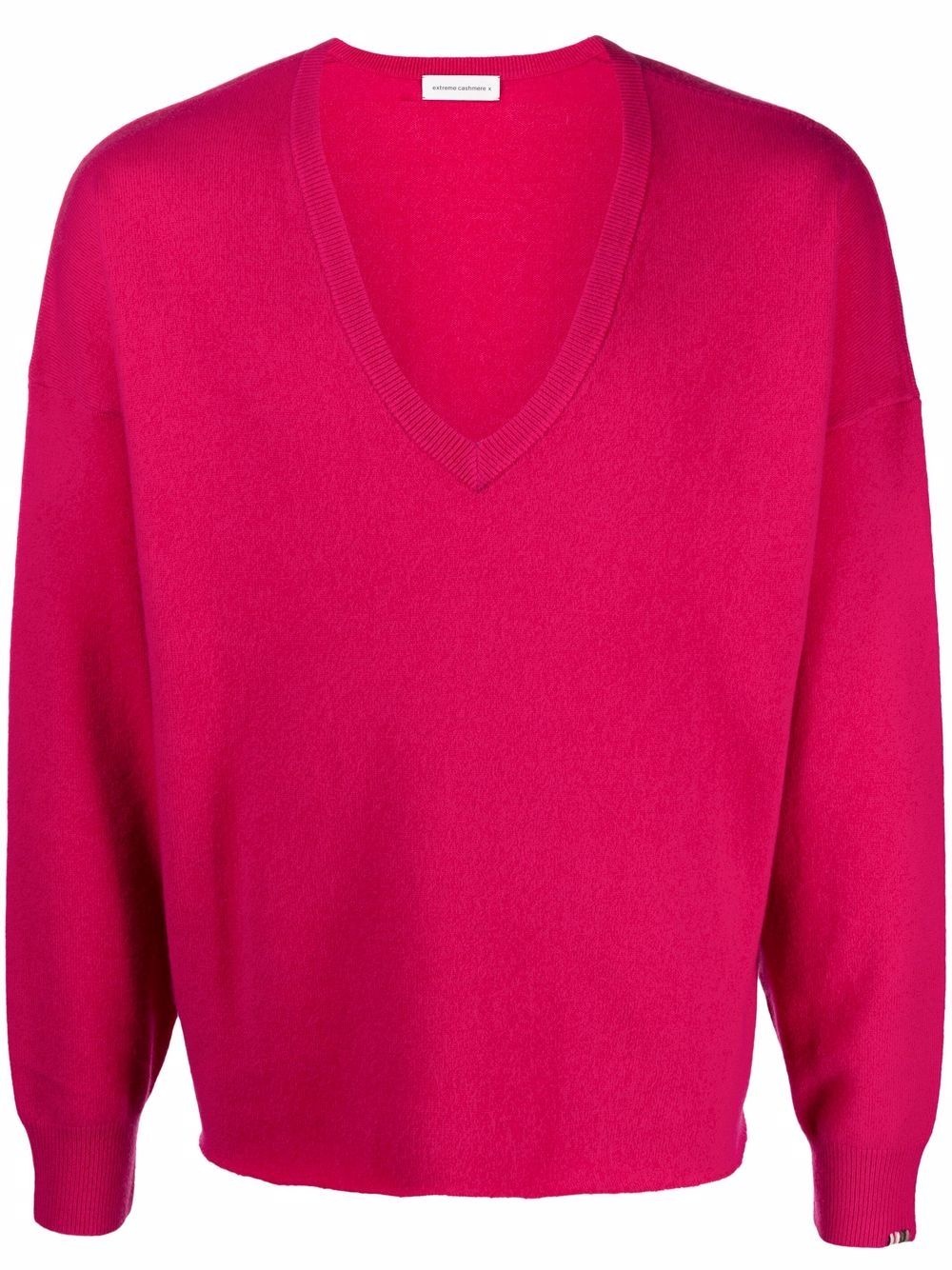 slouchy V-neck cashmere jumper - 1