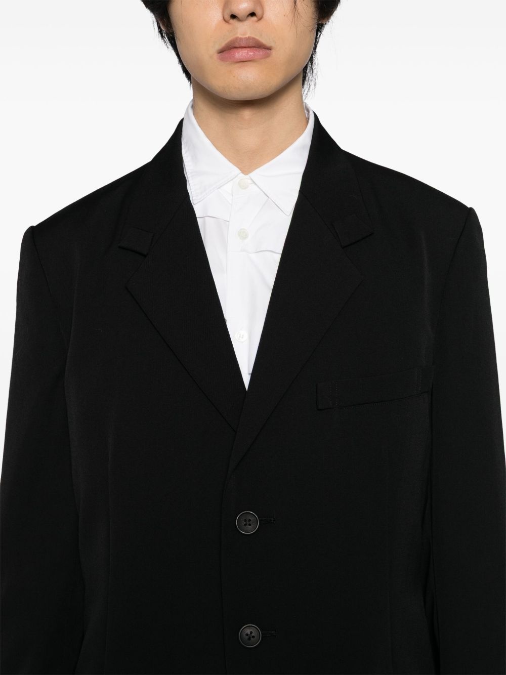 wool gabardine blazer - 5