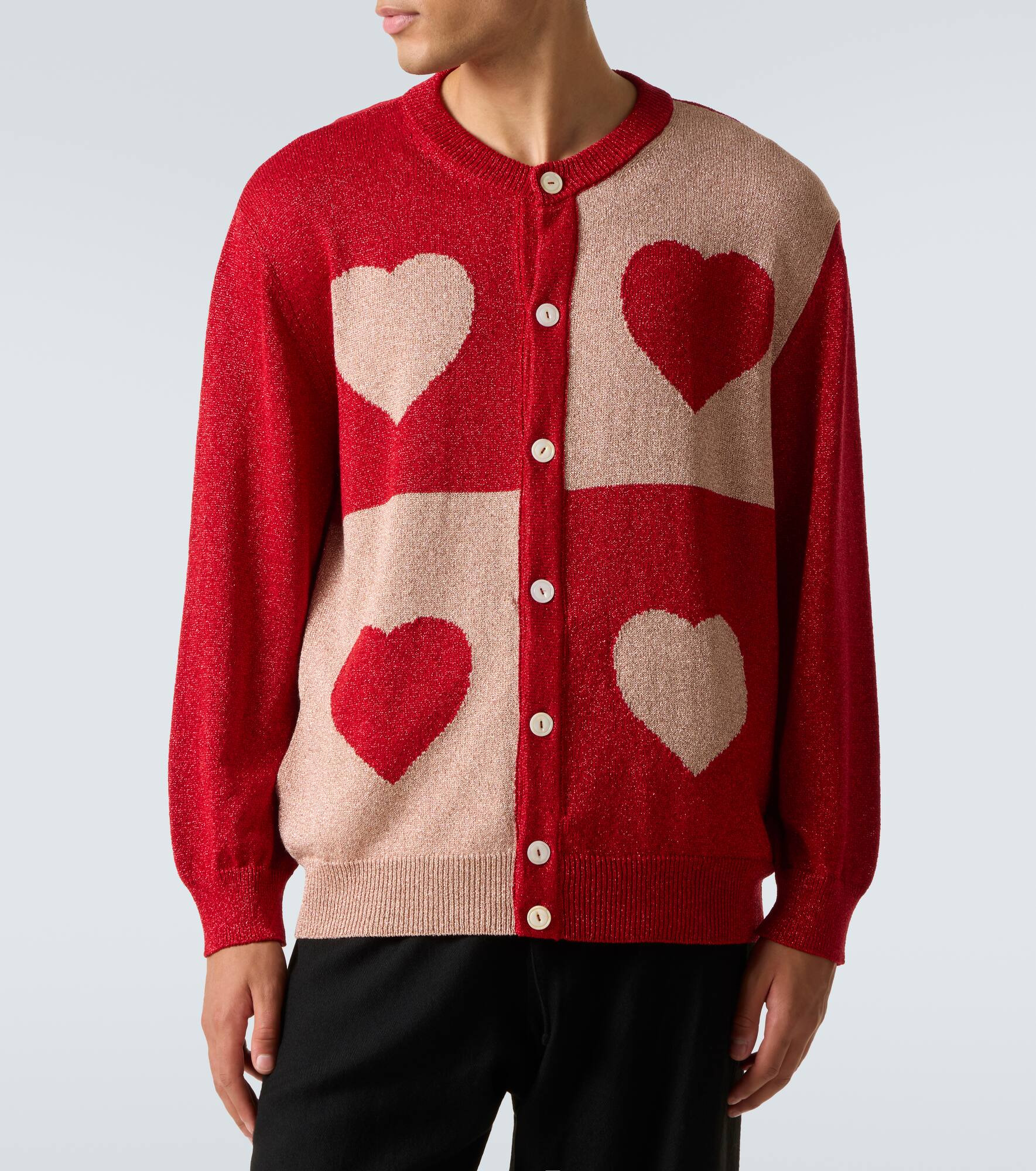 Lamé jacquard cardigan - 3