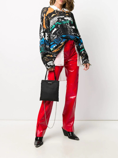 MSGM dot pattern straight-leg trousers outlook