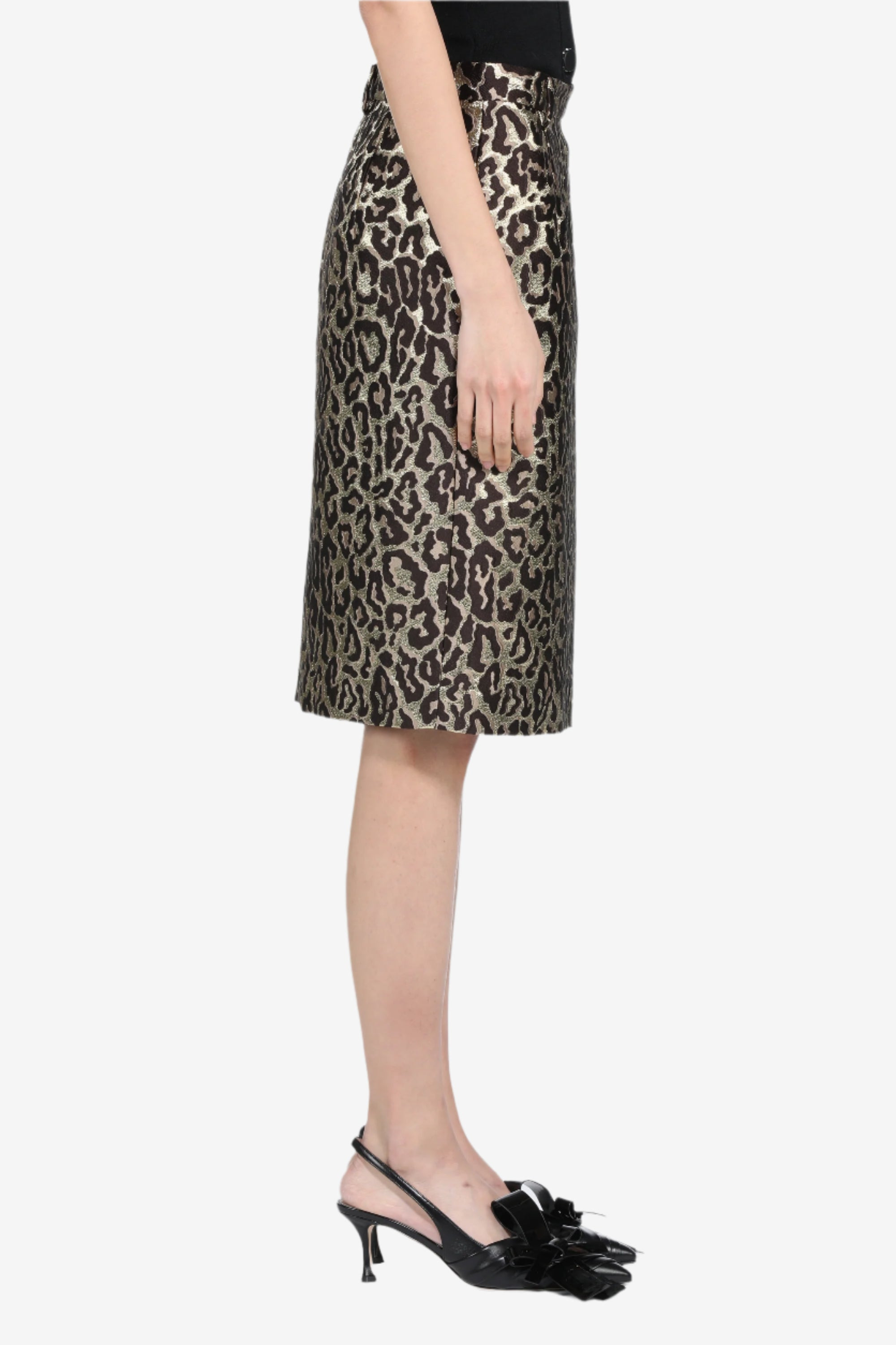 PENCIL SKIRT WITH LEOPARD PRINT - 3