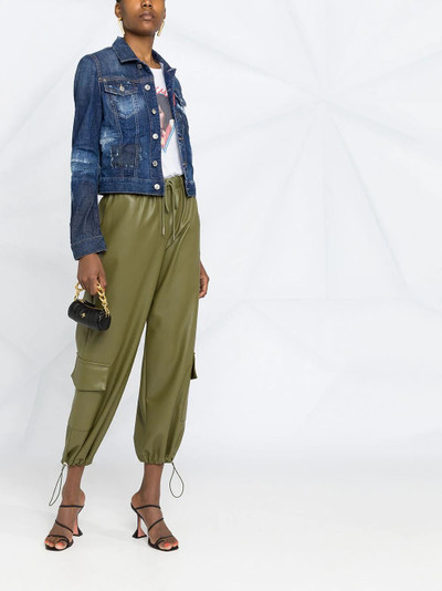 DSQUARED2 cropped distressed denim jacket outlook