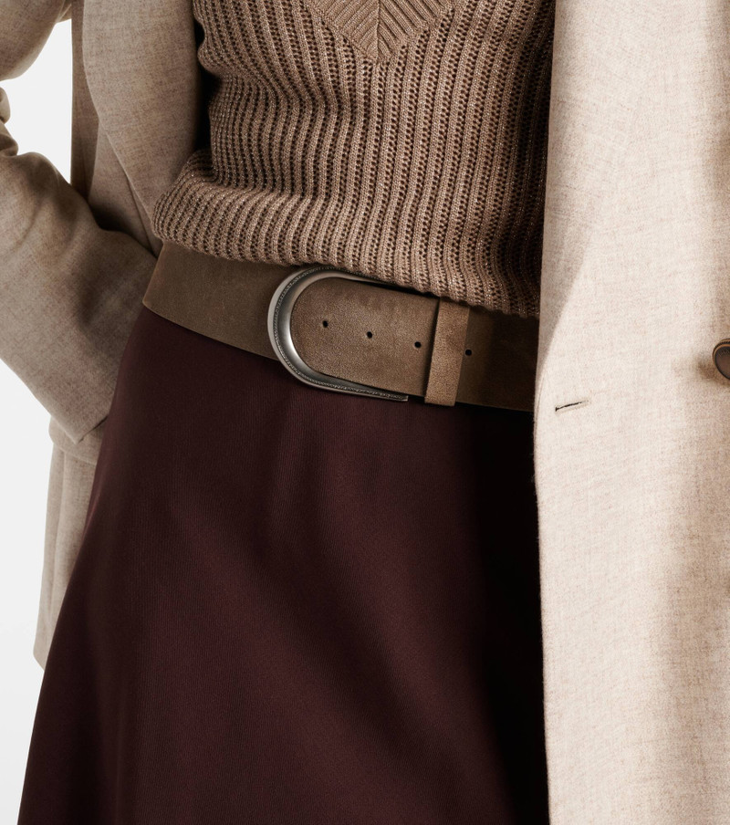 Brunello Cucinelli Monili suede belt outlook