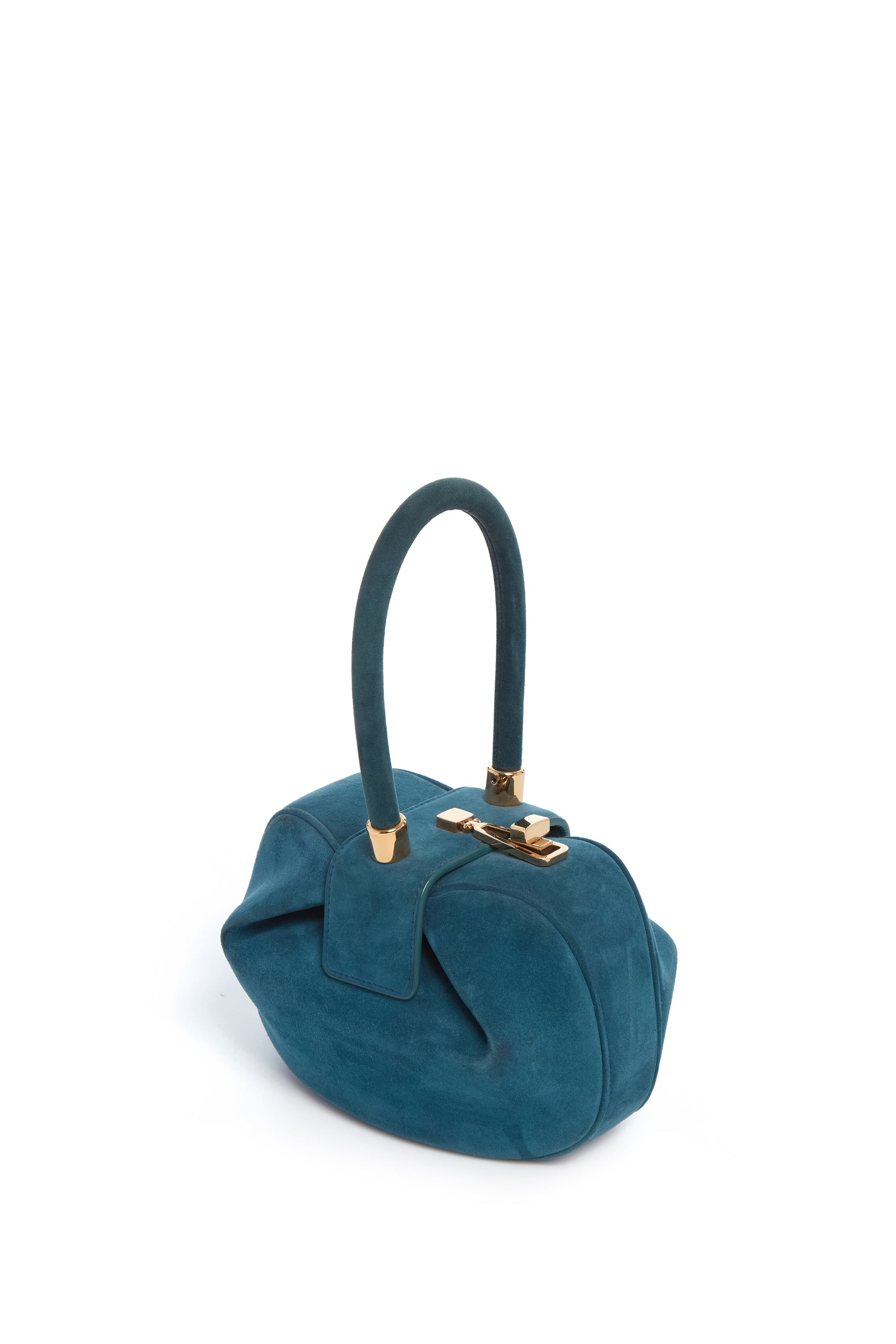 Demi Bag in Teal Suede - 3