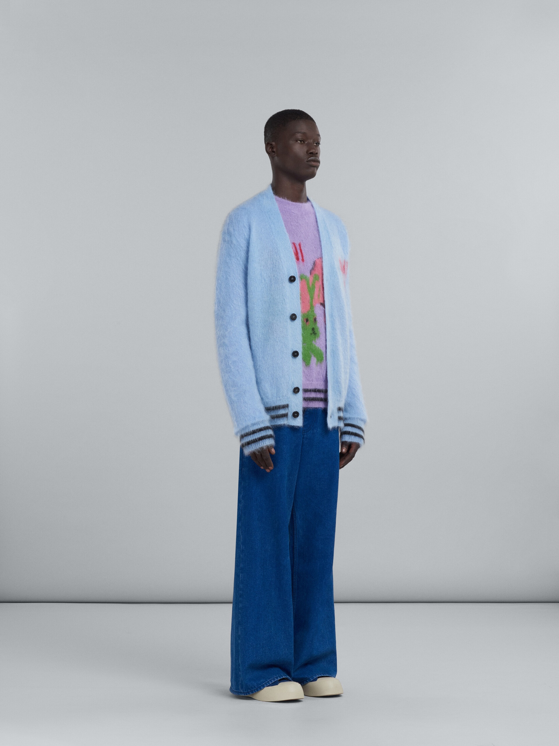CARDIGAN WITH MULTICOLOUR INLAY - 5