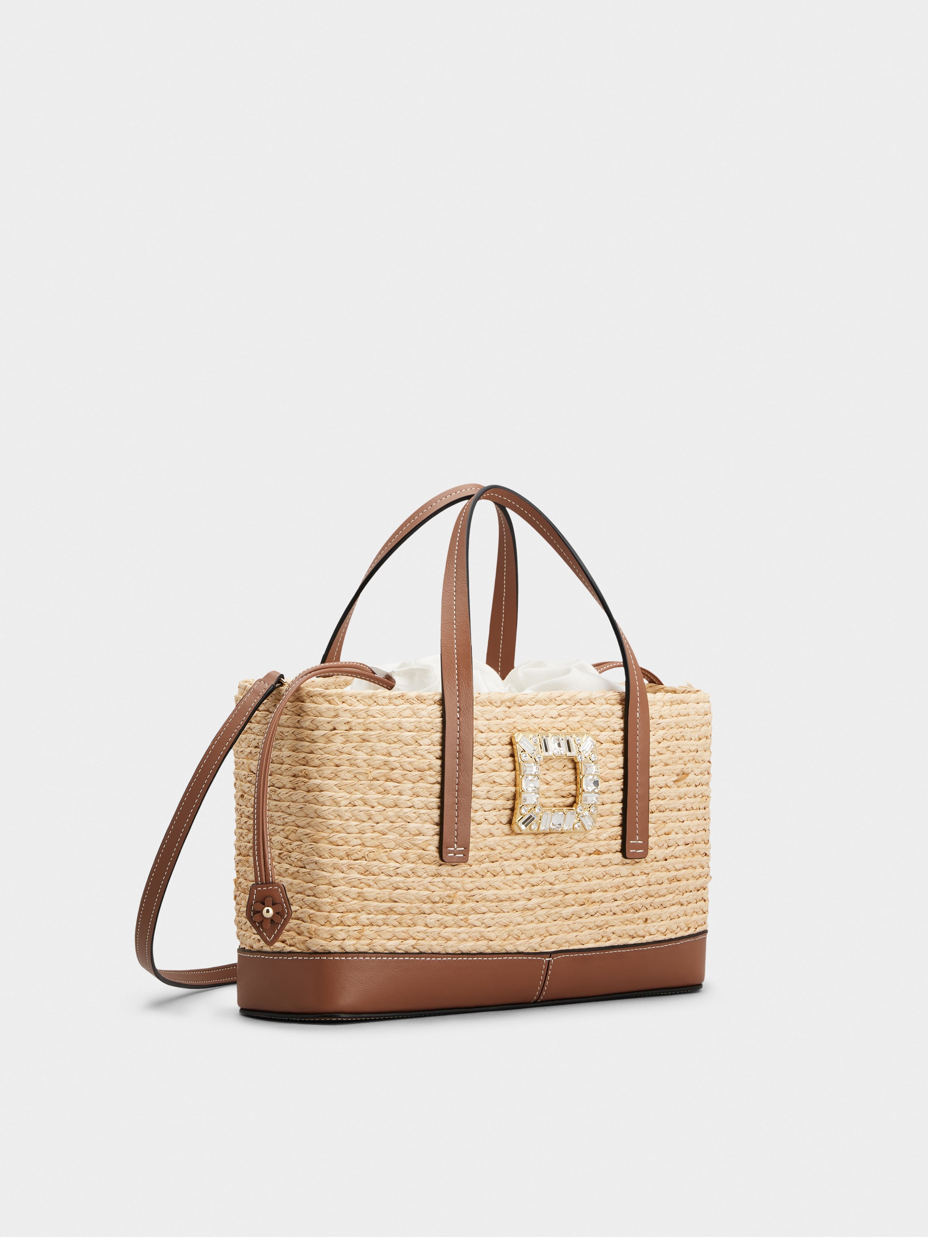 Viv' Skate Small Shopping Bag in raffia - 3