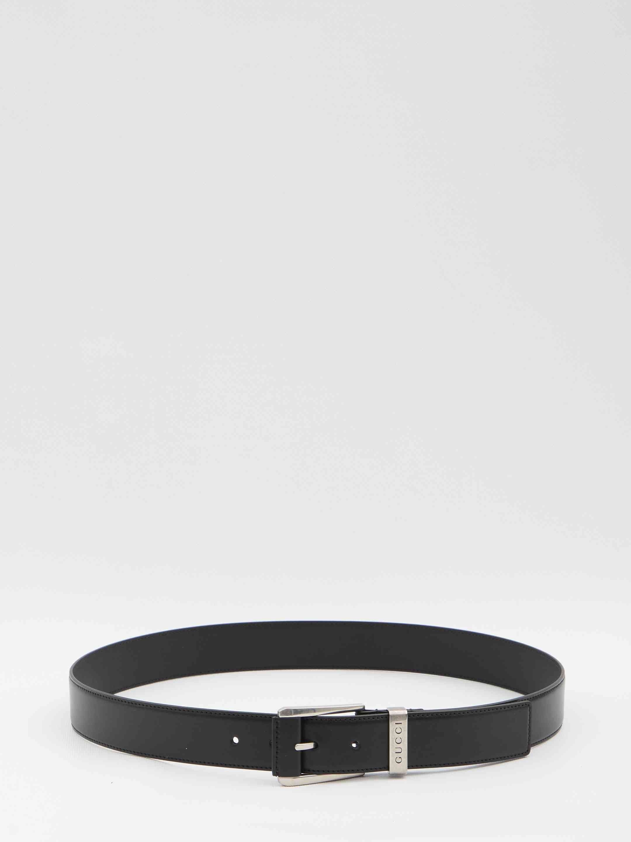 Gucci Men Belt With Squared Buckle - 1
