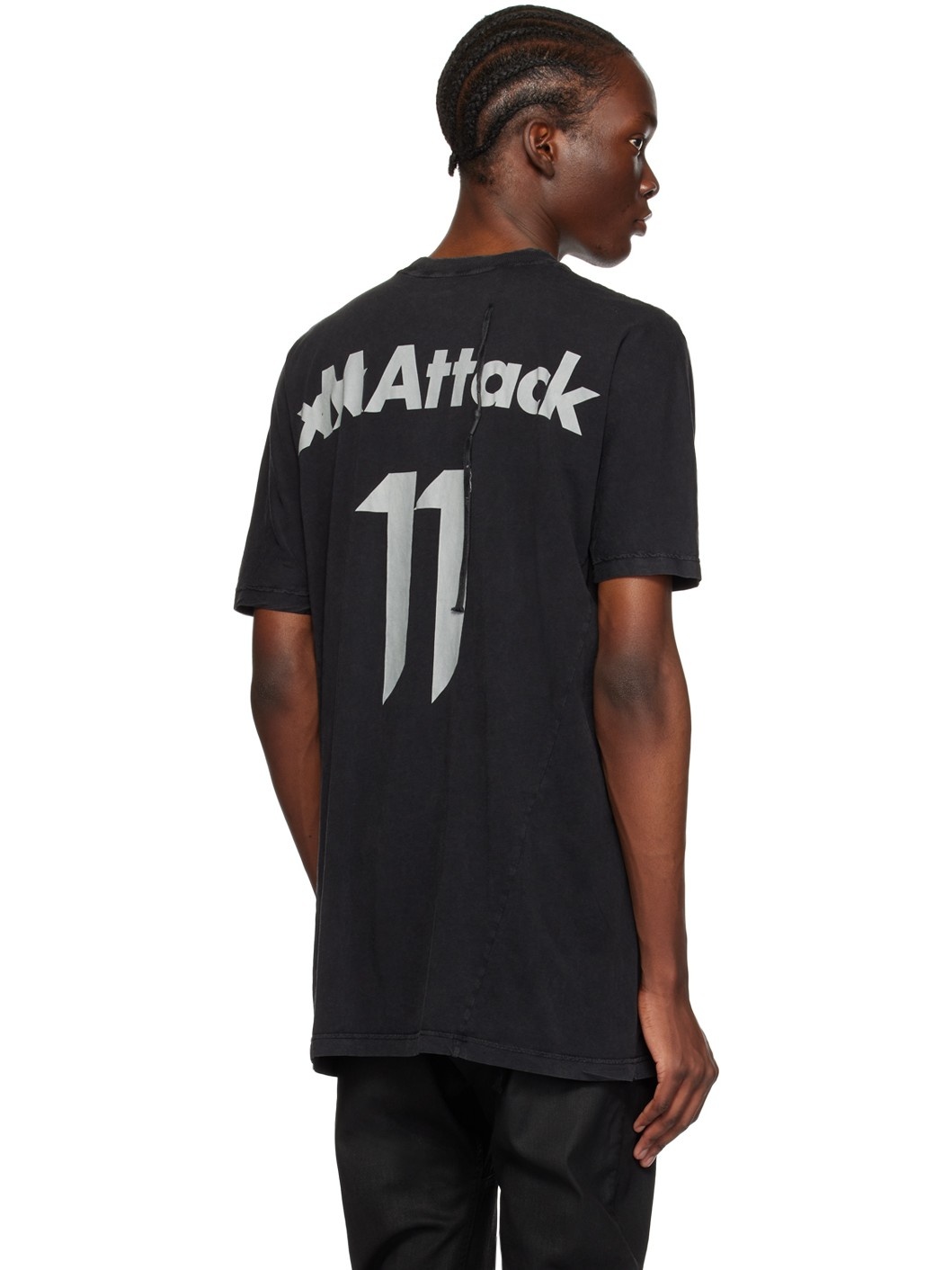 【関税込み】11 by Boris Bidjan Saberi グレー TS1B Tシャツ 11 by Boris Bidjan Saberi Gray Printed T-Shirt | REVERSIBLE