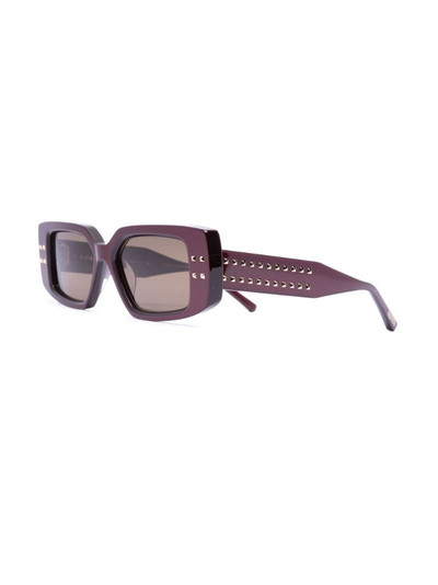 Valentino Rockstud rectangle frame sunglasses outlook