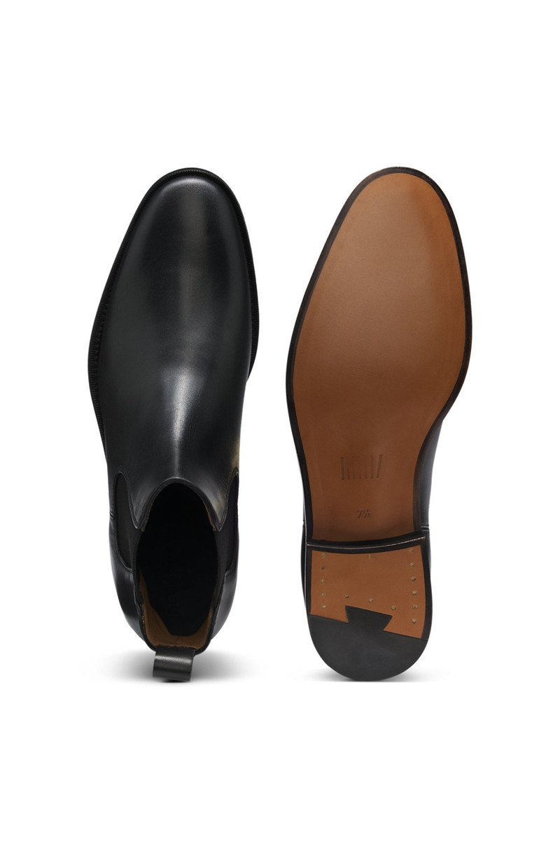 BECKHAM X BOSS LEATHER CHELSEA BOOTS WITH ELASTICATED PANELS 4