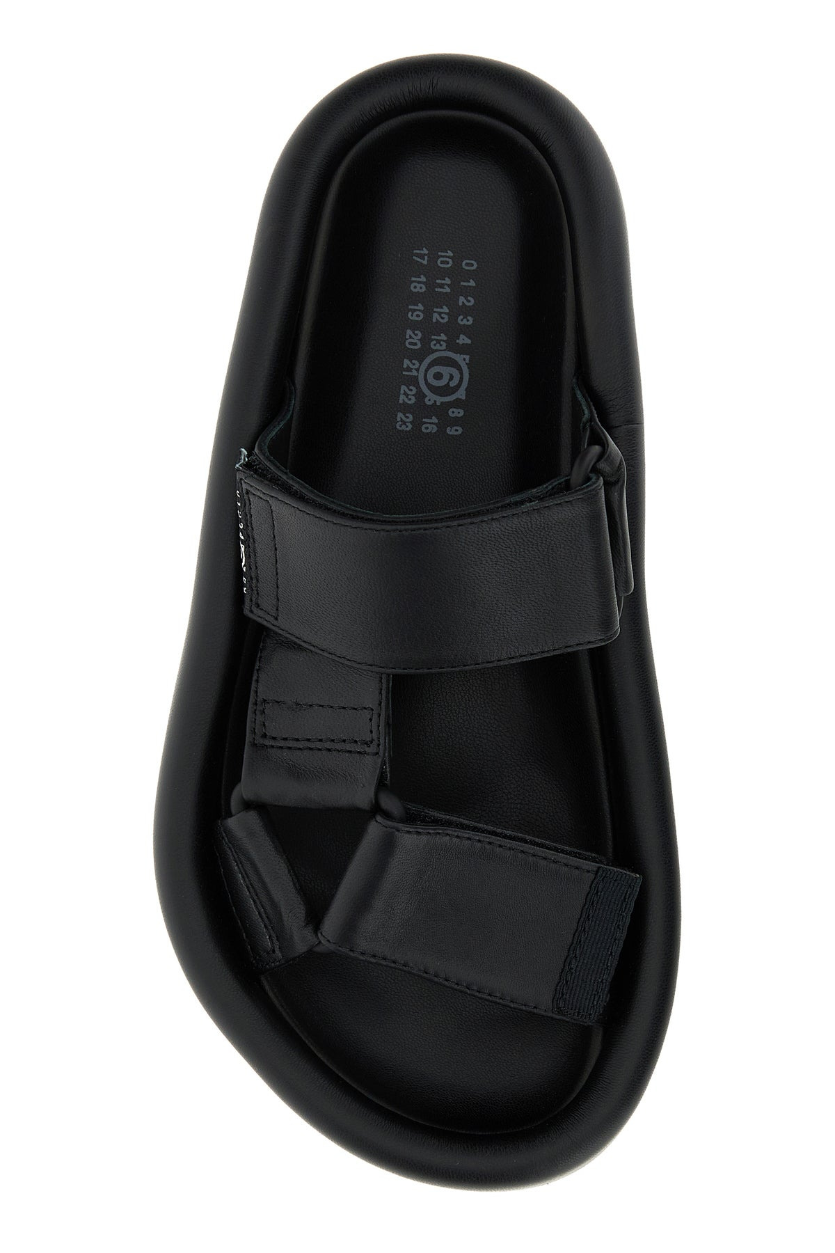 Black leather slippers - 4