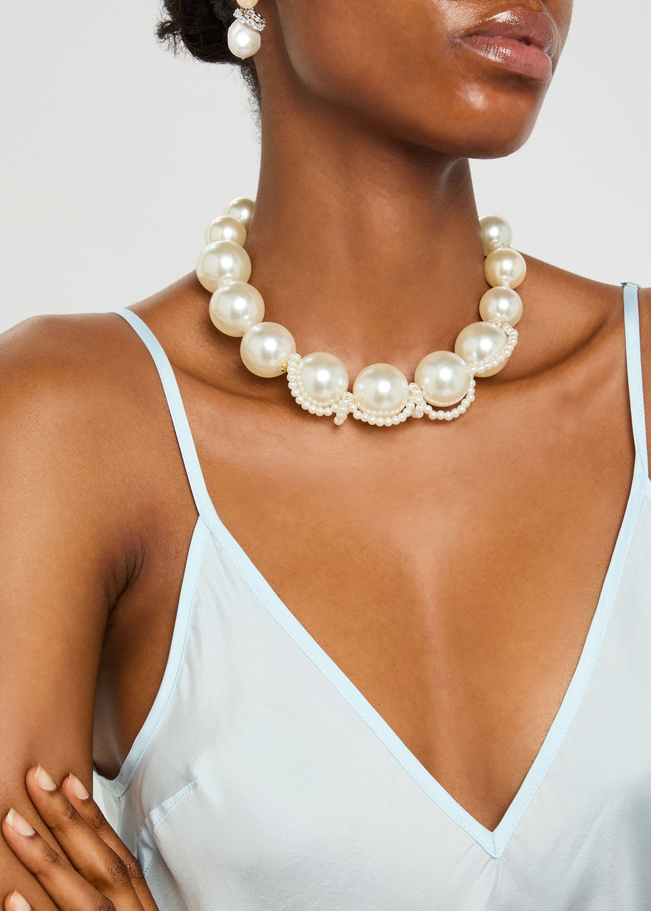 Completedworks Faux Pearl-embellished 18kt Gold-plated Necklace - 2
