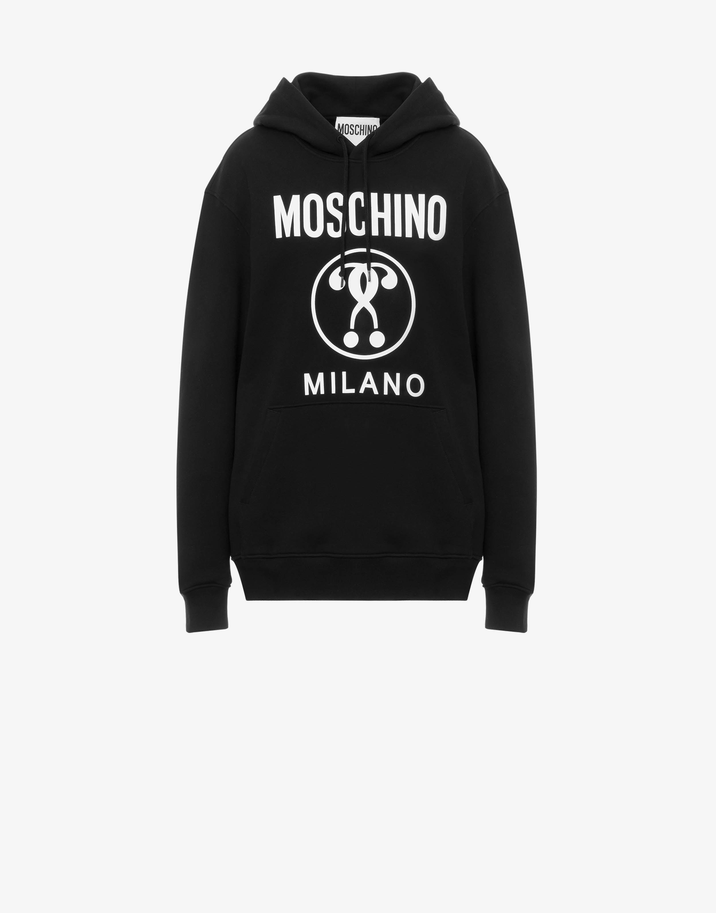 HOODED SWEATSHIRT WITH DOUBLE QUESTION MARK - 1