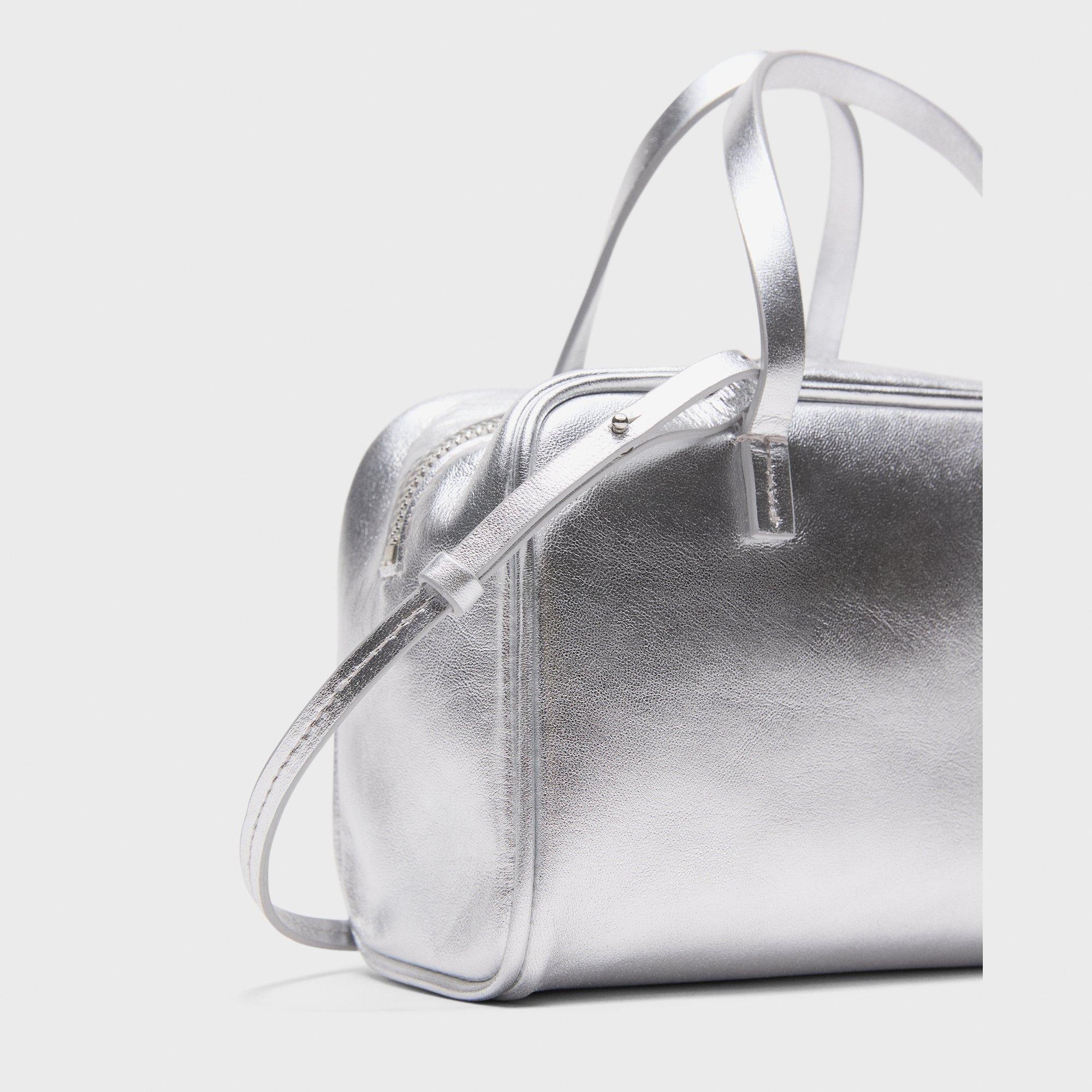 Mini Pillow Bag in Metallic Leather - 6