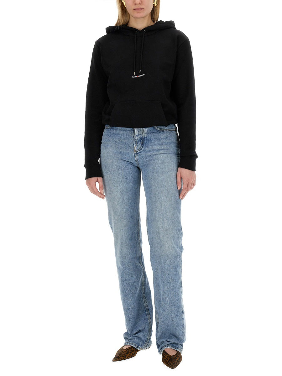 Saint Laurent Women Sweatshirt With Logo Print - 1