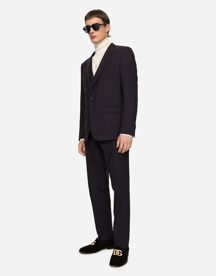 Stretch wool three-piece Martini-fit suit - 8