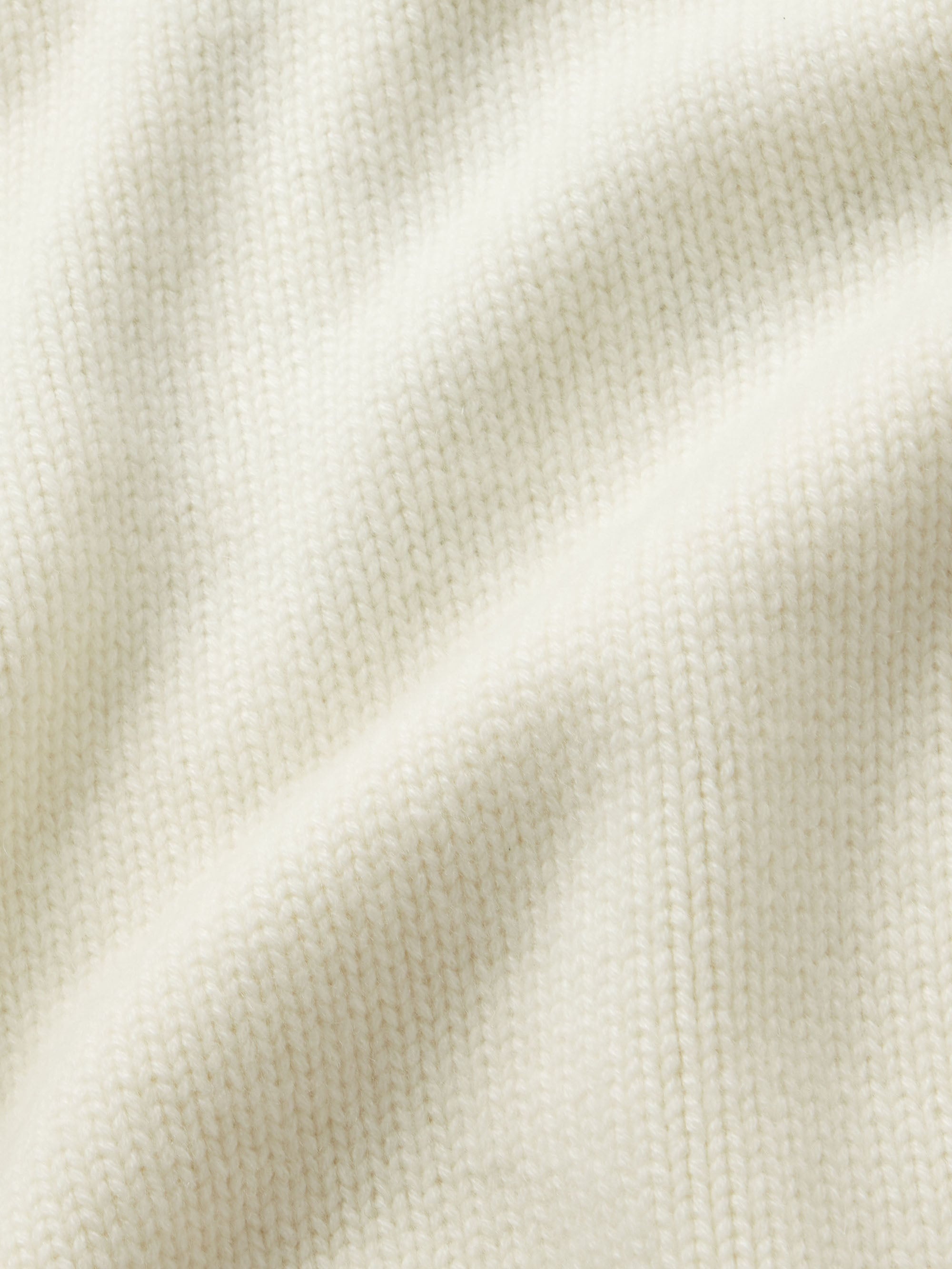 Ritz Unisex Cashmere Sweater in Cream - 2
