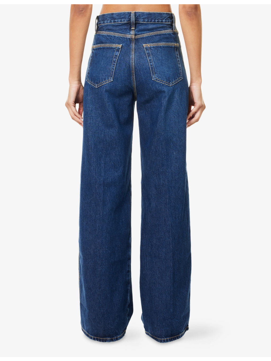 The Cuffed Wide-Leg Denim Jeans - 4
