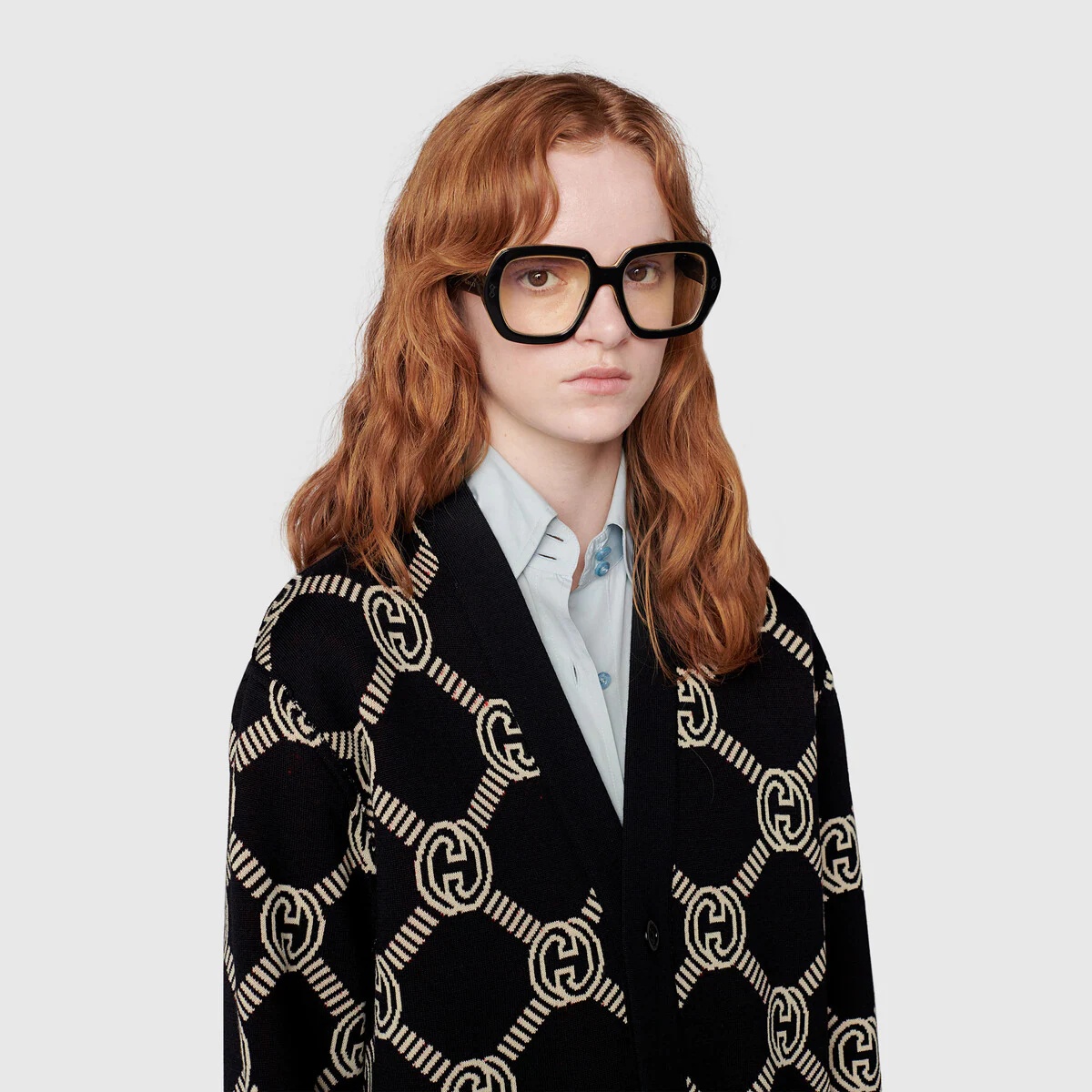 Reversible Interlocking G wool cardigan - 9