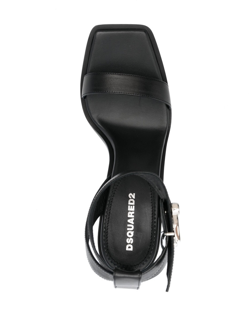 D2-buckle 100mm leather sandals 4