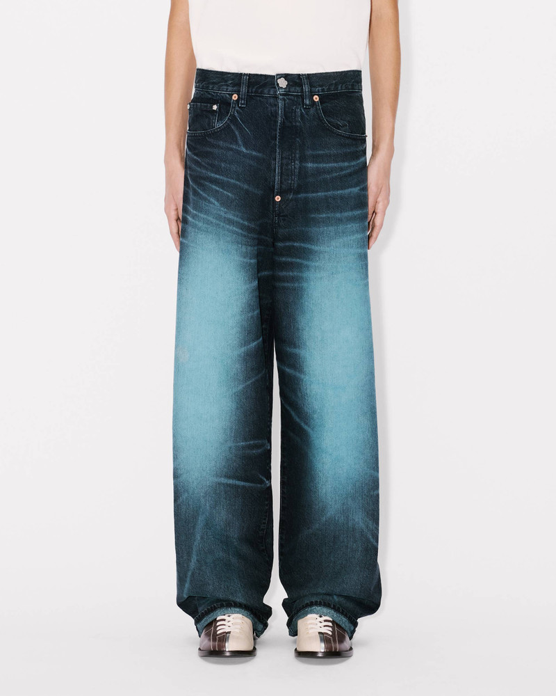 KENZO Turn up wide fit jeans in japanese denim outlook
