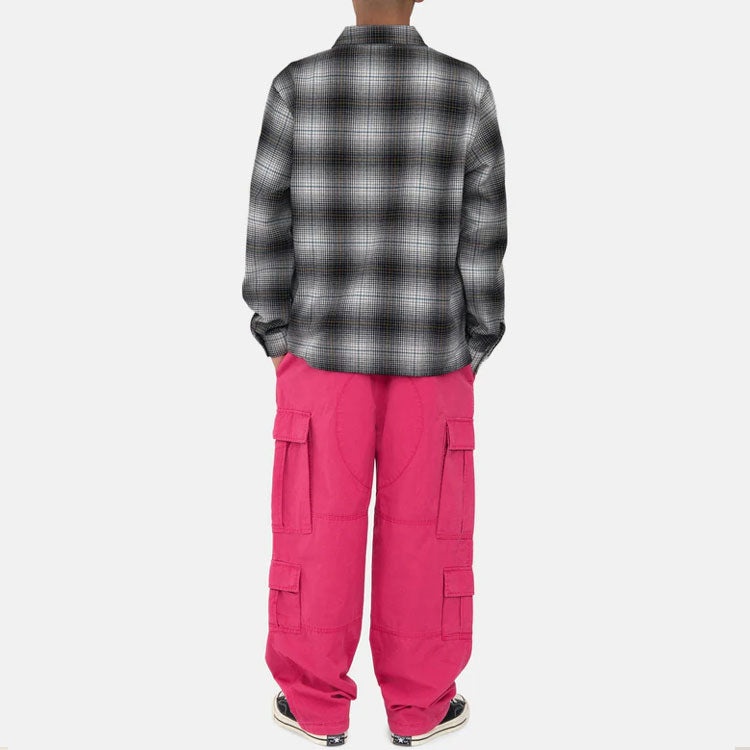 Stussy Paul Shadow Plaid Zip Shirt 'Black White' 1110238 - 5