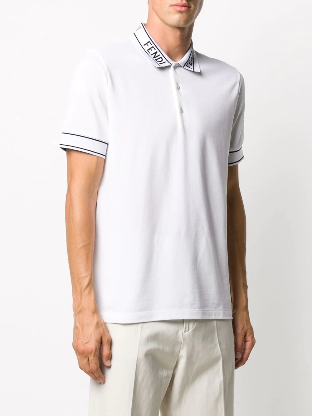 logo collar polo shirt - 3