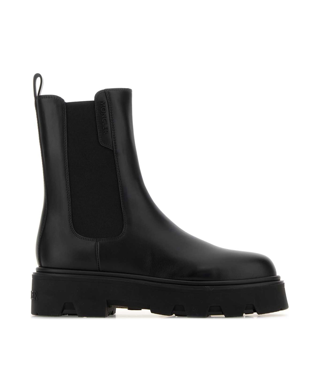 Black Leather Aurea Chelsea Ankle Boots - 1