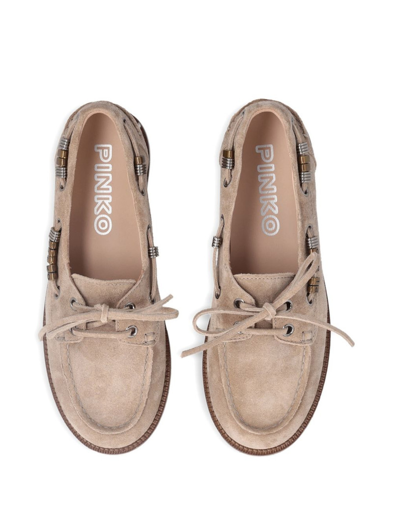 suede lace-up loafers 4