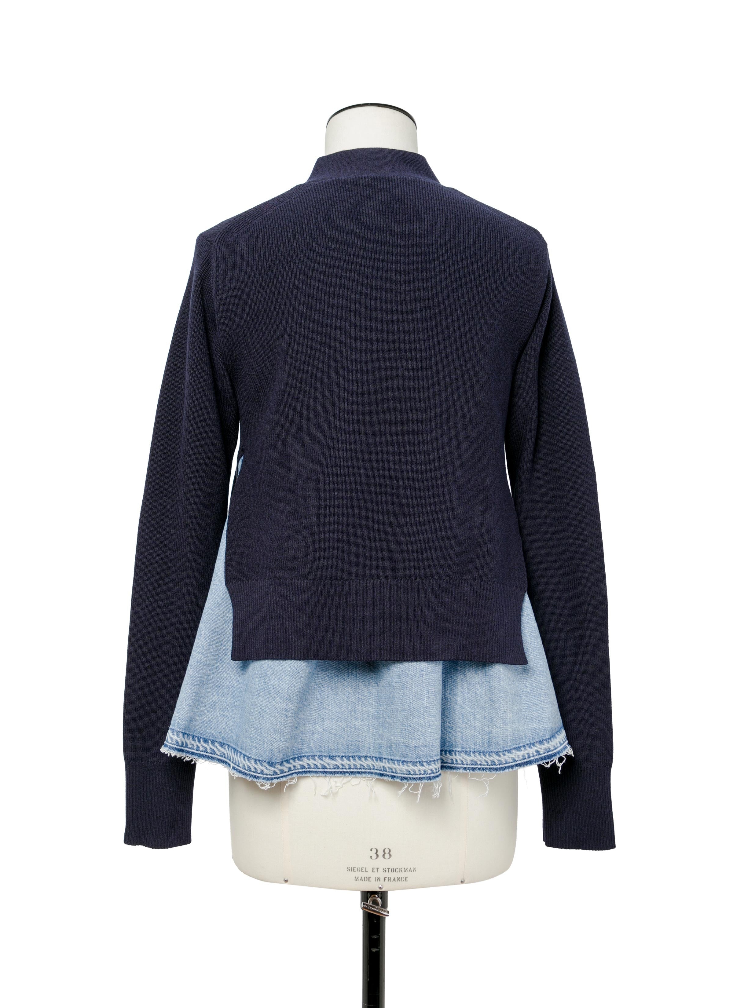 Denim x Knit Cardigan - 4