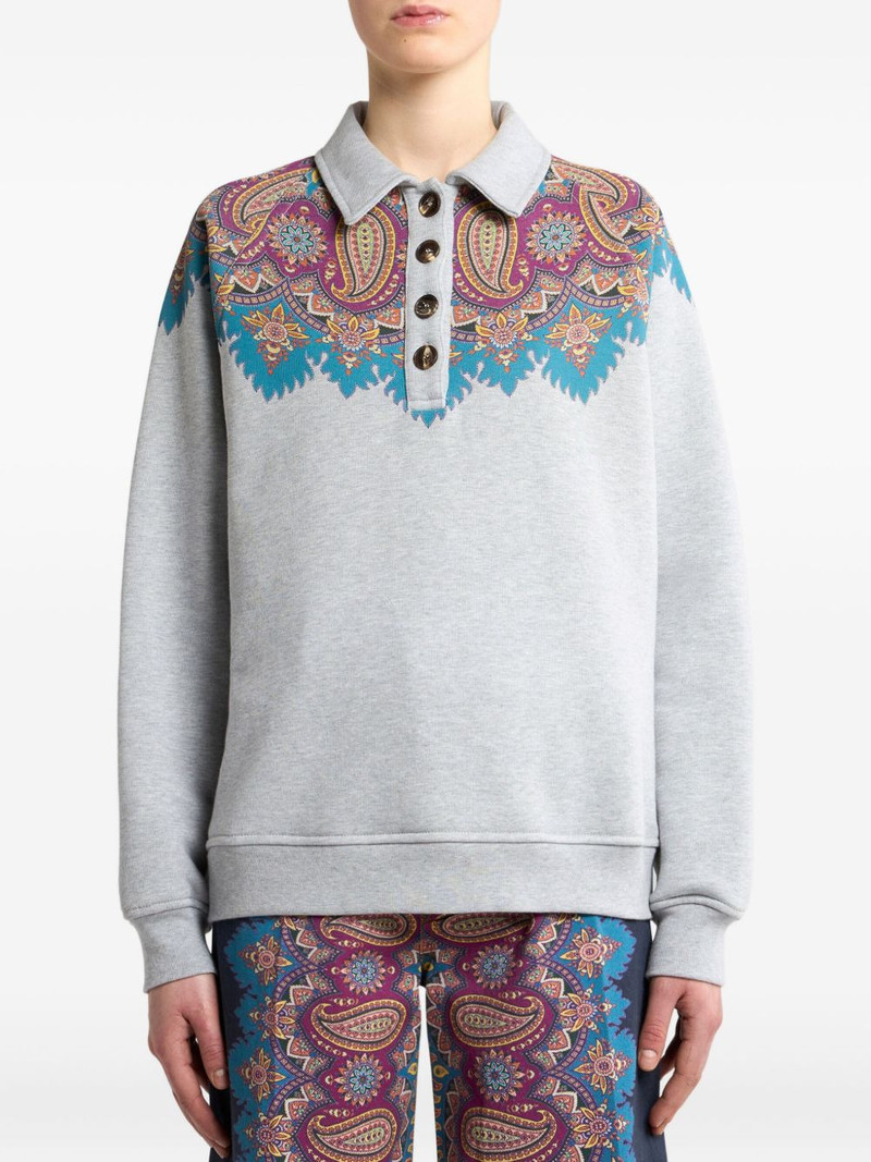Etro paisley-print cotton sweatshirt outlook