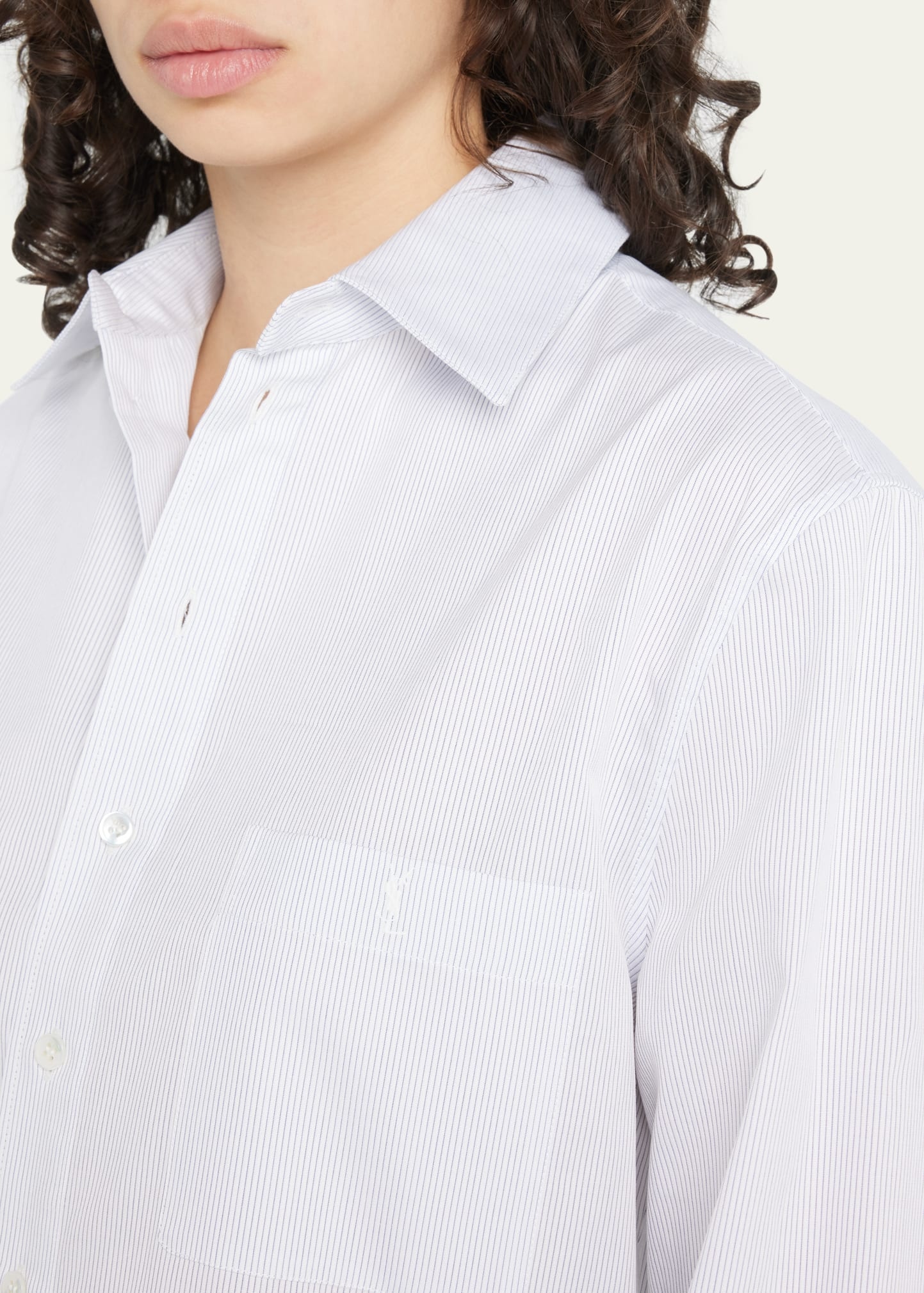 Stripe Button-Down Suiting Shirt - 5