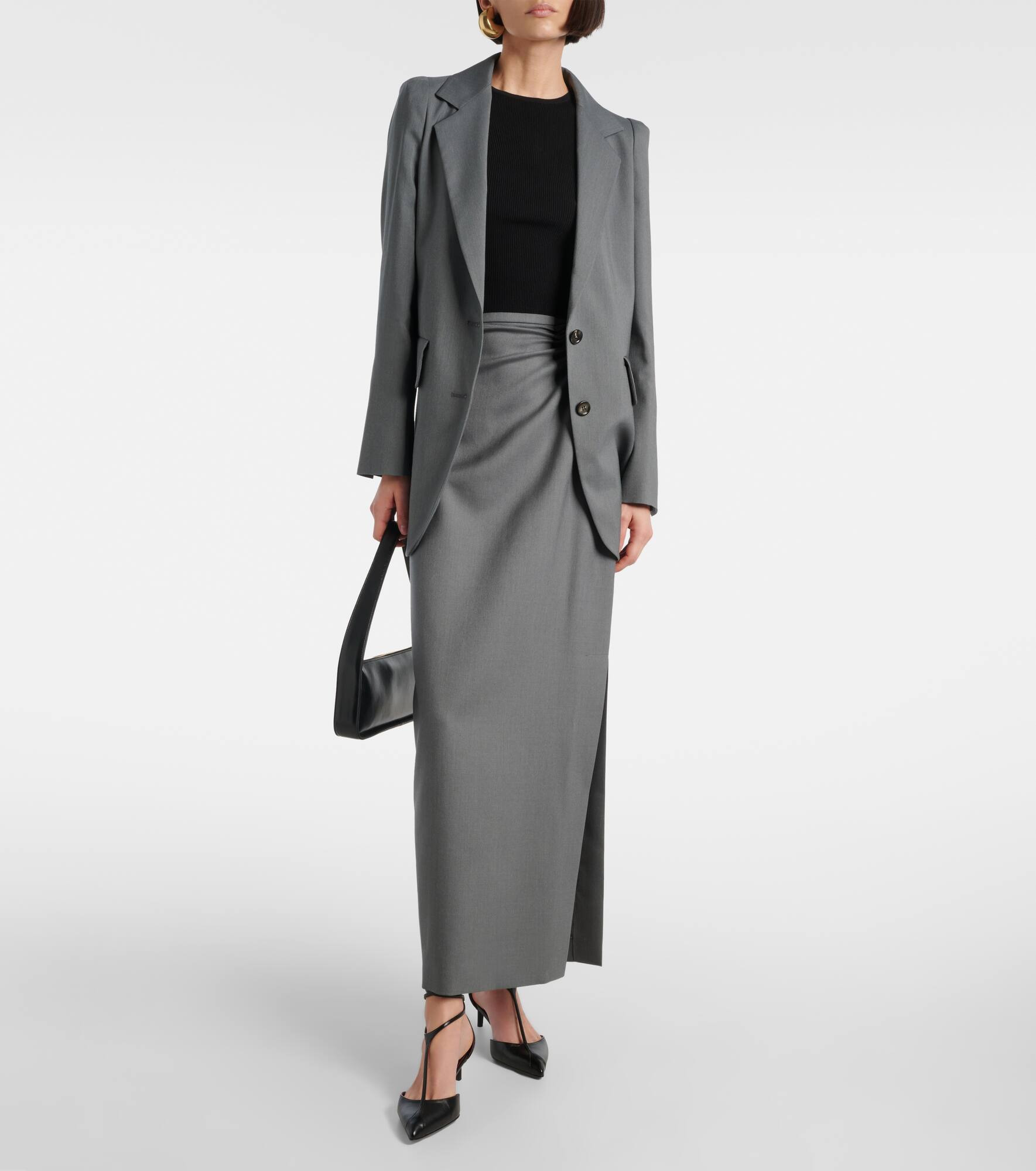 Wool and silk maxi skirt - 2