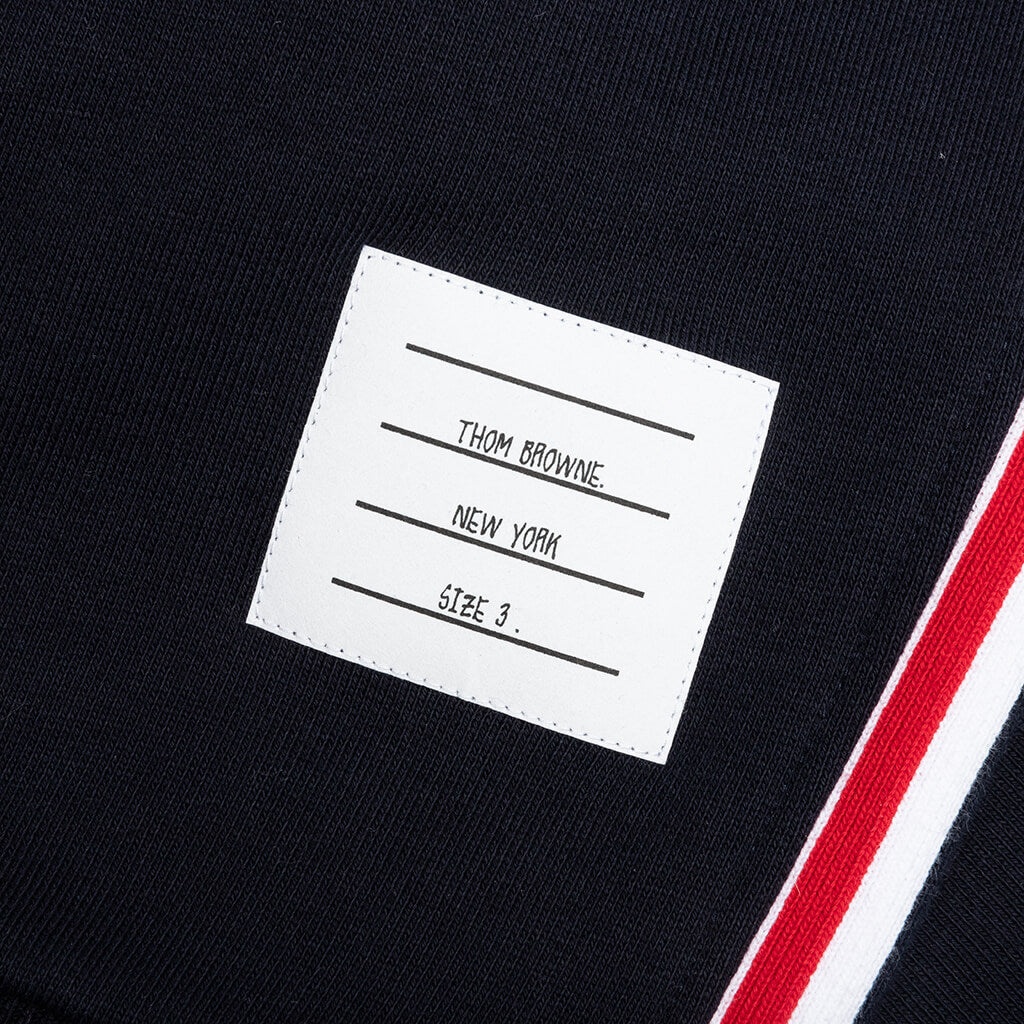 THOM BROWNE CLASSIC LOOPBACK RWB SIDE STRIPE SWEATPANTS - NAVY - 4