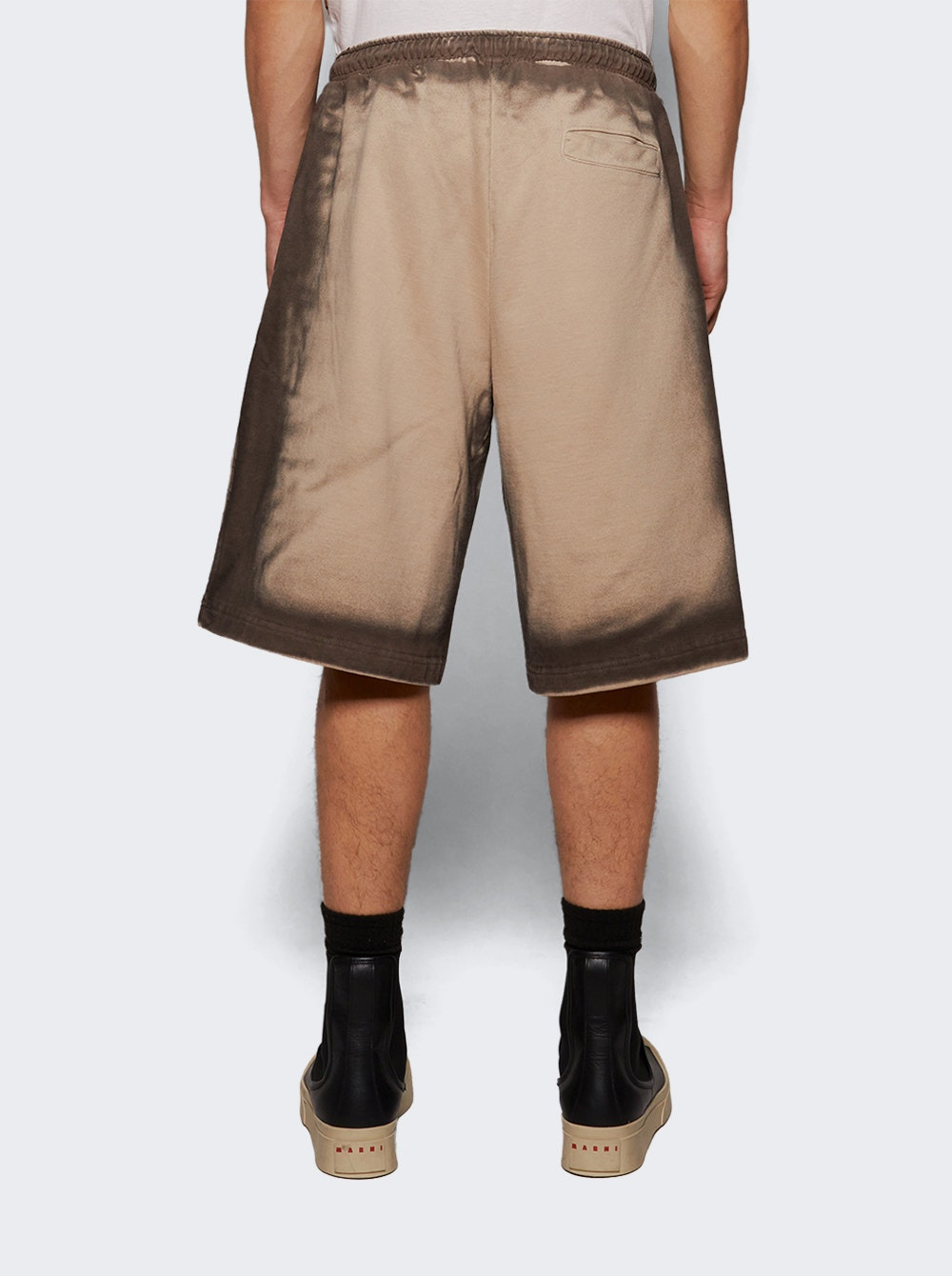 Oversized Mud Shorts Beige - 4
