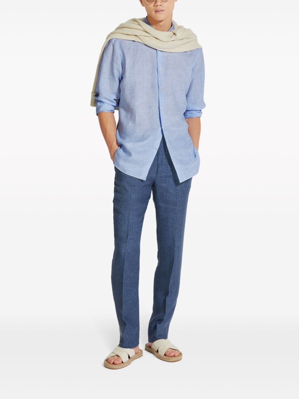 Oasi striped linen shirt - 2