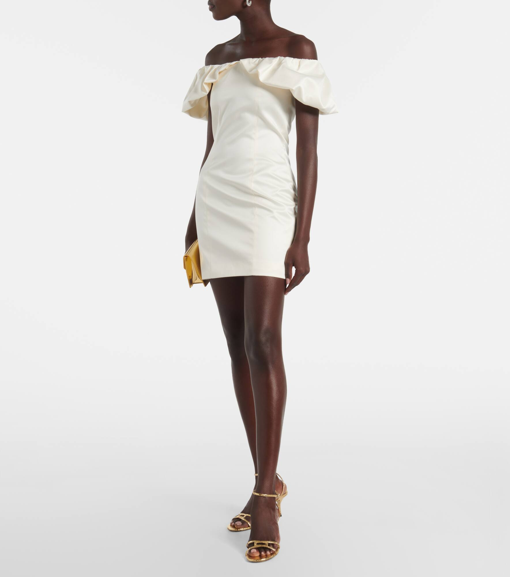 Draped off-shoulder minidress - 2