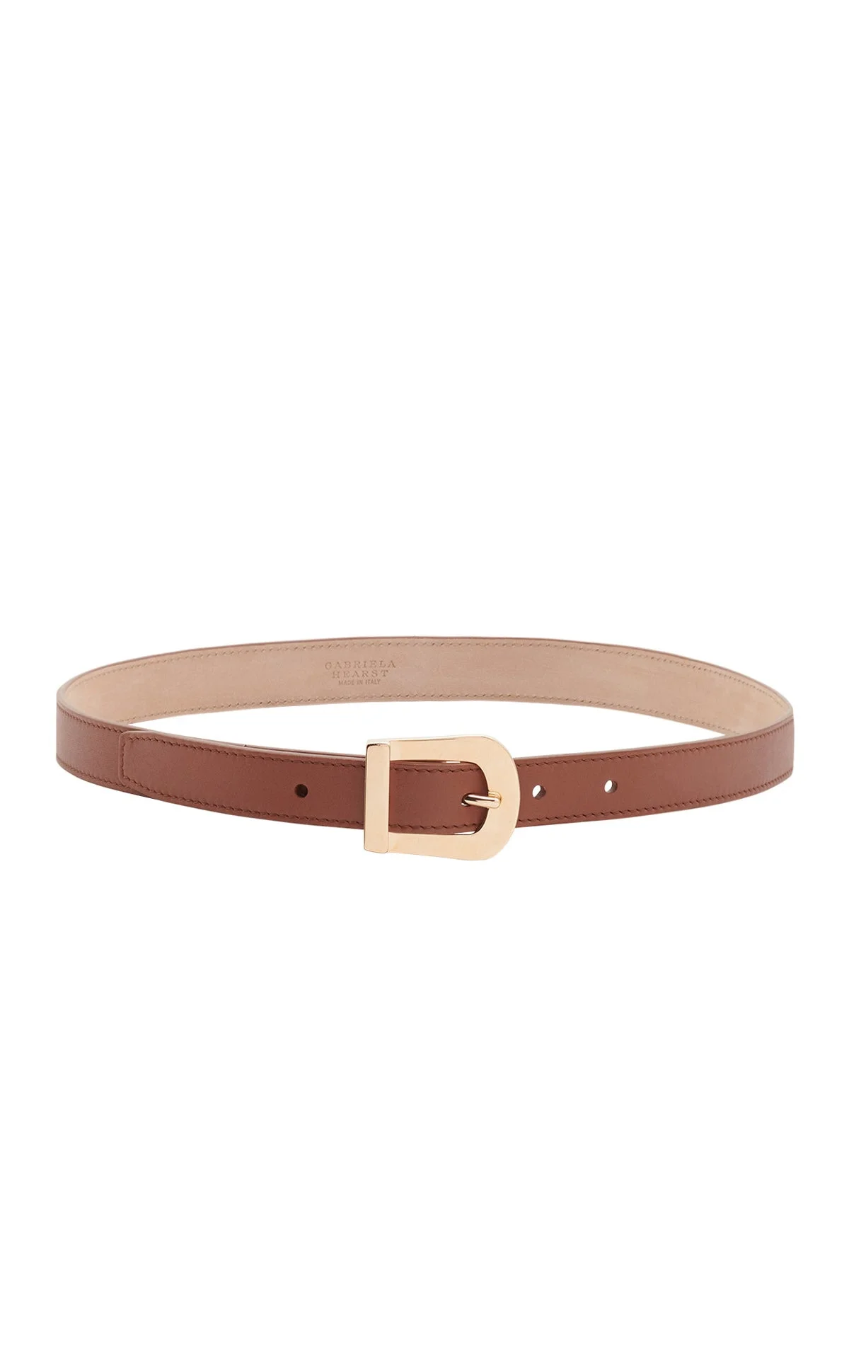 Marija Buckle Belt in Cognac Leather - 1