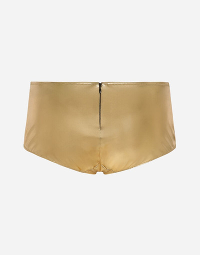 Dolce & Gabbana Foiled jersey low-rise panties outlook