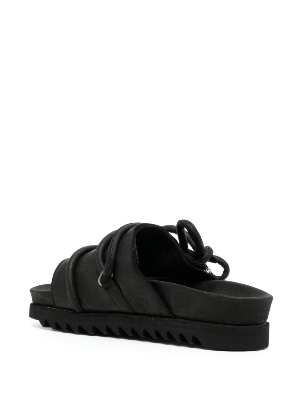 lace-up leather sandals - 5