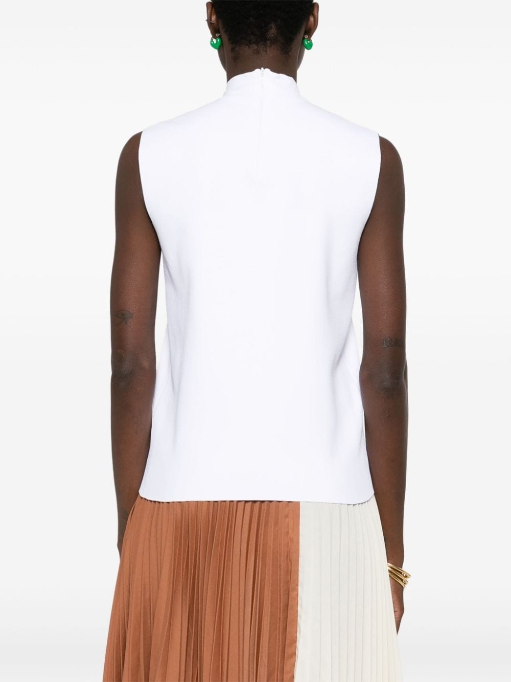 fine-knit mock-neck top - 4