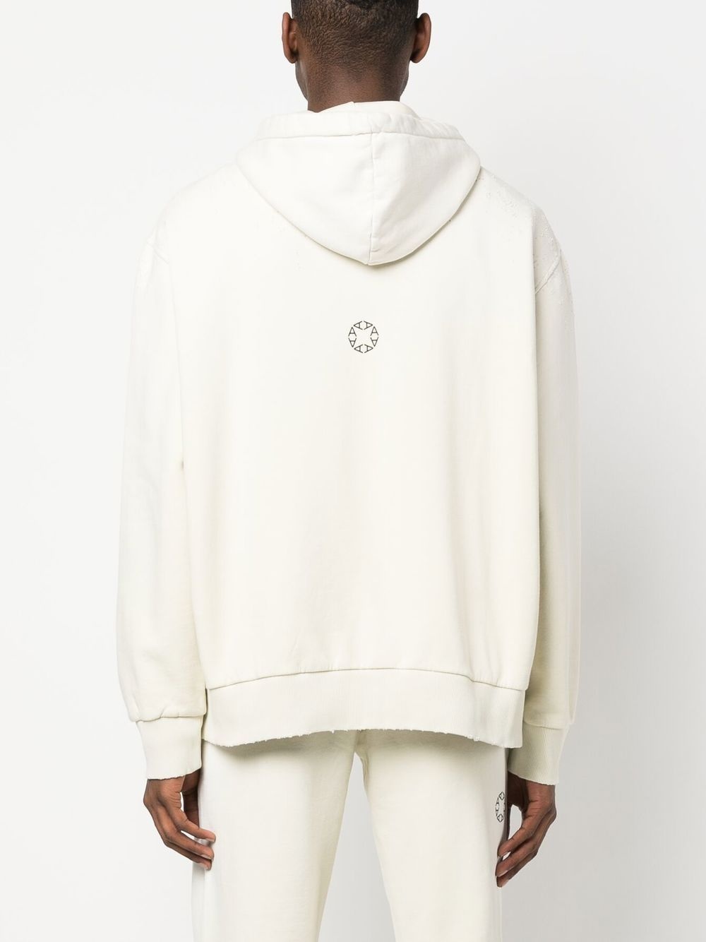 logo-print cotton hoodie - 4