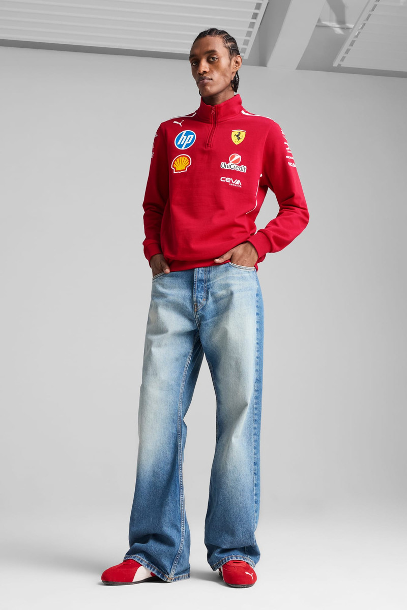 Scuderia Ferrari Team Men's Half-Zip Motorsport Sweatshirt 5